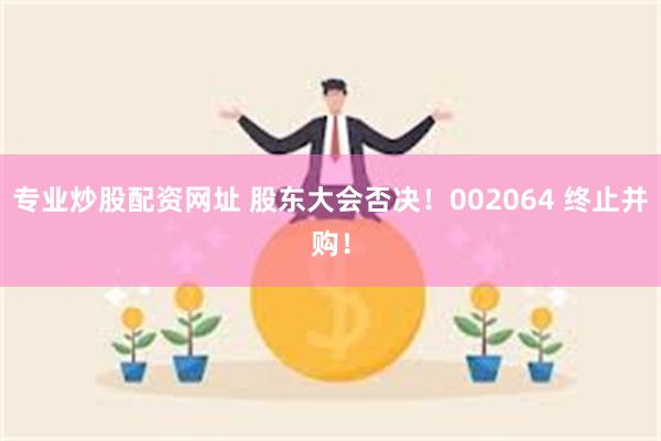 专业炒股配资网址 股东大会否决！002064 终止并购！